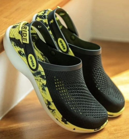 Crocs multi colour 360 lite ride black yellow