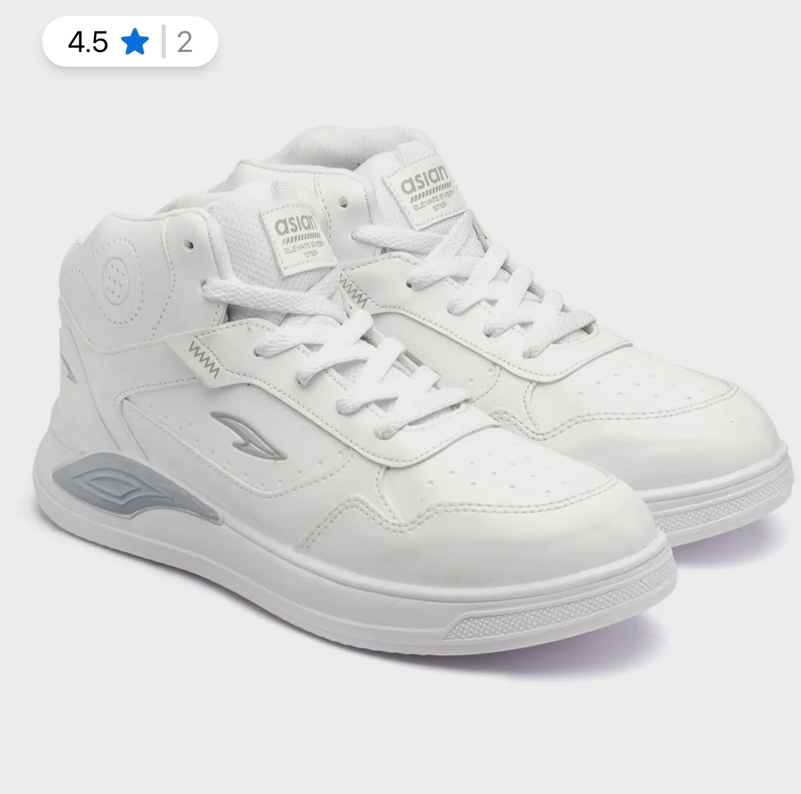 Asian  full white sneakers
