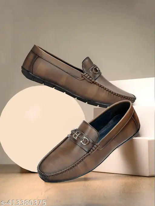 Men loafer Formal tan brown