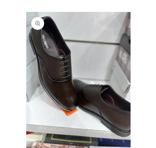 Men round Toe leAther formal shoe